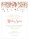 Christmas Confetti Invitation