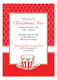 Peppermint Red Christmas Tea Invitation