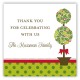 Christmas Topiary Square Sticker