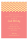 Coral Chevron Invitation