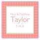 Coral Trellis Square Sticker