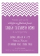 Crazy About Chevron Radiant Orchid Invitation