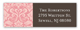 Damask Greeting Girl Address Label