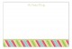 Easter Candy Stripes Flat Note Card