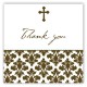 Floral Damask Cross Square Sticker