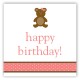 Girl Teddy Bear Icon Gift Tag