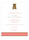 Girl Teddy Bear Icon Invitation