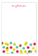 Glitter Color Confetti Flat Note Card