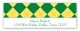 Green and Yellow Argyle Address Label