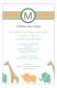 Green Animal Monogram Invitation