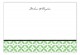 Green Elegance Flat Note Card