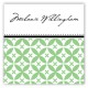 Green Elegance Square Sticker