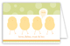 Green Polka Dot Chicks Folded Note Card