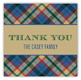 Holiday Tartan Square Sticker