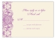 Ivory And Radiant Orchid Lace Reply Card
