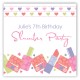 Makeover Party Square Sticker