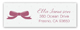 Mauve Bow Address Label