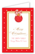 Merry Christmas Ornament Folded Note Card