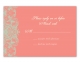 Mint And Coral Reply Card