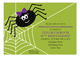 Miss Spider Invitation