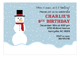 Mister Snowman Invitation