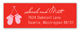 Mitten Weather Red Address Label