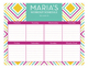 Neon Graphic Sides Calendar Pad