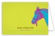 Neon Horse Note Card