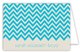 Ocean Chevron Folded Note Card