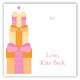 Orange Stacked Presents Gift Tag