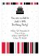 Black and Red Confetti Cake Birthday Party Invitation