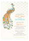 Pretty Peacock Bridal Shower Invites