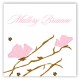 Pink Butterfly Landing Square Sticker
