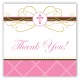 Pink Cross Pendant Square Sticker