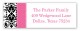 Pink Damask Personalized Return Address Labels