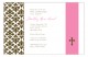 Pink Floral Damask First Communion