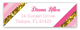 Pink Glitter Stripe Address Label