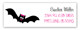 Pink Halloween Bats Address Label