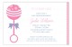 Its a Baby Girl Pink Rattle Invitation