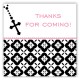 Pink Rosary Beads Square Sticker