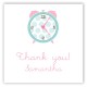 Pink Round the Clock Square Sticker
