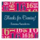 Pink Sixteen Candles Square Sticker
