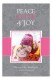 Pink Snowy Grosgrain Photo Card