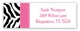 Pink Zebra Address Label