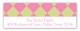 Preppy Pink Argyle Address Label