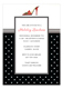 Red Shoe with Black Dots Invitation