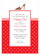 Red Shoe with Red Dots Invitation