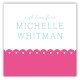 Spring Scalloped Pink Square Sticker