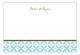 Teal Elegance Flat Note Card