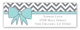 Teal Modern Chevron Address Label